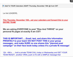 Le-vel Thrive Facebook-Campaign