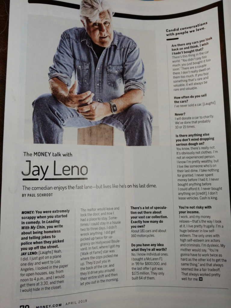 Jay Leno Money Magazine