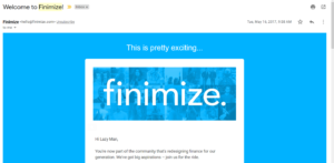 Finimize Welcome